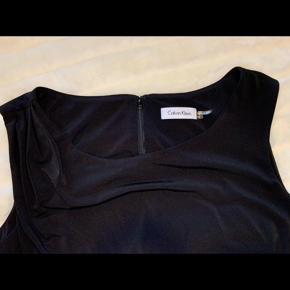 Calvin Klein Black Sleeveless Jersey Gown Size 10 - Picture 15 of 16